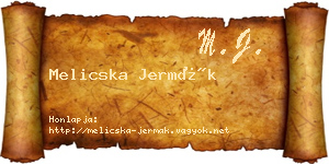 Melicska Jermák névjegykártya